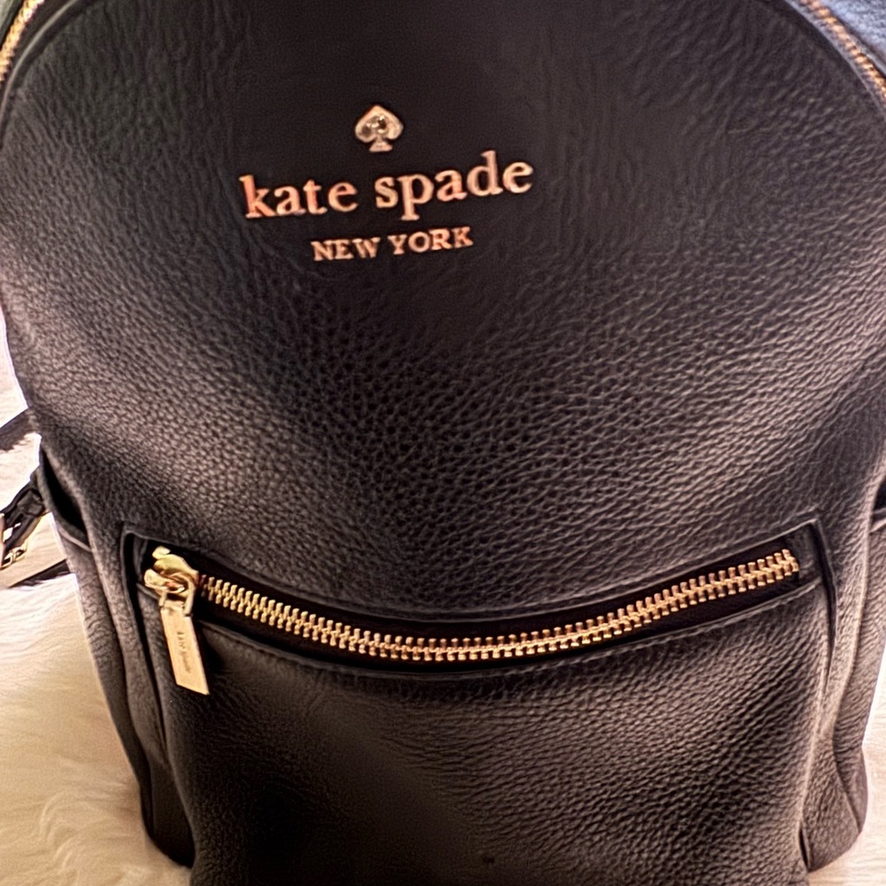 Kate Spade Black Leather Backpack